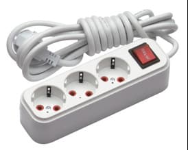 Prelungitor cu 3 intr.cu but. 3m euro Viko