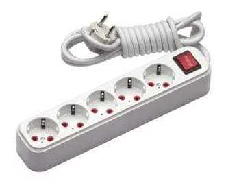 Prelungitor cu 5 intr. cu but. 5m euro Viko