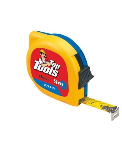 Ruleta cu fix16mm*3m galb-albasTop Tools(cod 27C113)