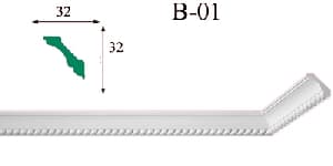 Baghete cu uzor B 1 (2 m) (Amb-104 buc)