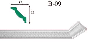 Baghete cu uzor B 9 (2 m) (Amb-48 buc)