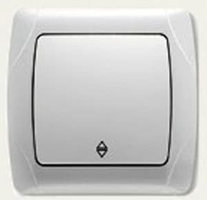 Intrerupator de trecere cu 2direct.Carmen OPAQUE alb