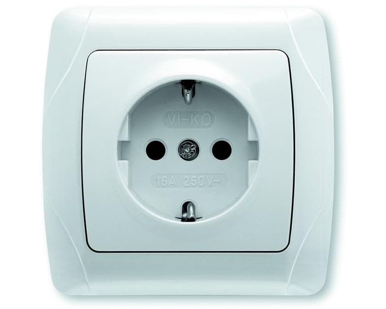 Priza euro Carmen OPAQUE,alba