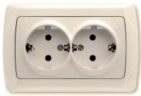 Priza dubla euro Carmen OPAQUE,crem