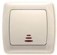 Intrerupator 1kl cu ilum.Carmen OPAQUE crem