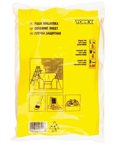 Pelicula de protectie 4*5 m grosime 0.02 mm Topex