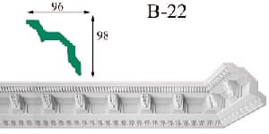 Baghete cu uzor B 22 (2 m) (Amb-10 buc)