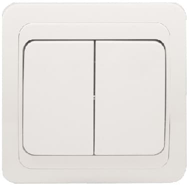 Intrerupator 2 kl (MEGA), alb