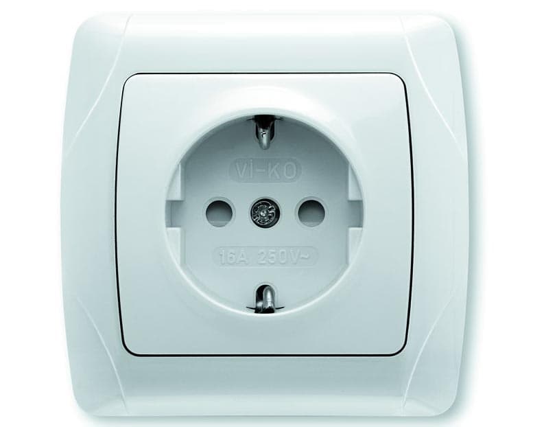 Priza euro cu siguranta Carmen Opaque, alba