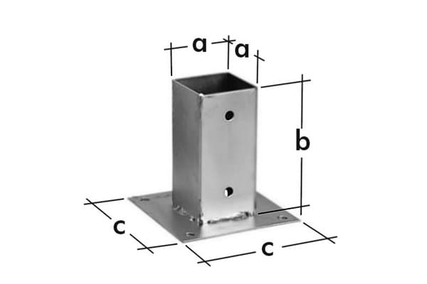 Suport p/u grinzi cu talpa patrat 71x150x150 PSP 70
