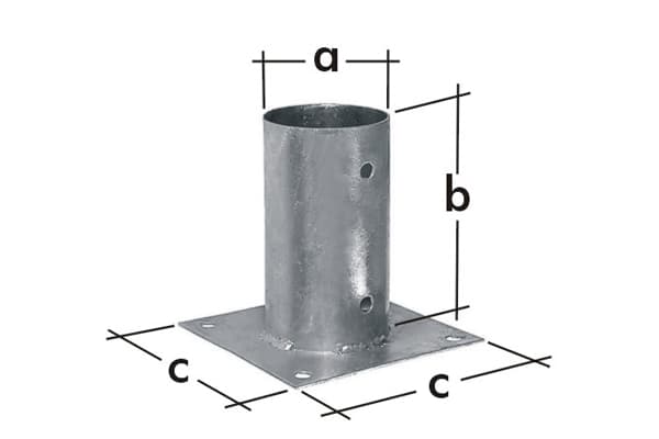 Suport p/u grinzi cu talpa rotund 81x150x150 PSPO 80