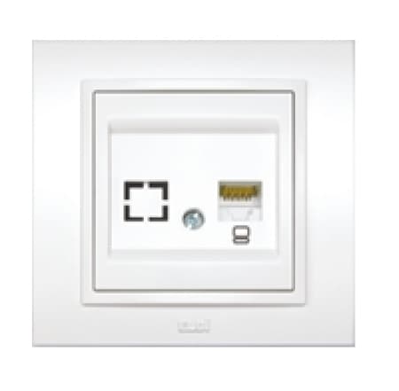 Priza dubla p/u calculator Zena elbi 500 010200 229, alba