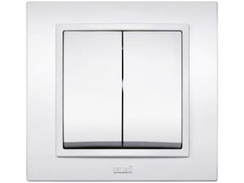 Intrerupator 2 kl Zena elbi 500 010200 202, alb
