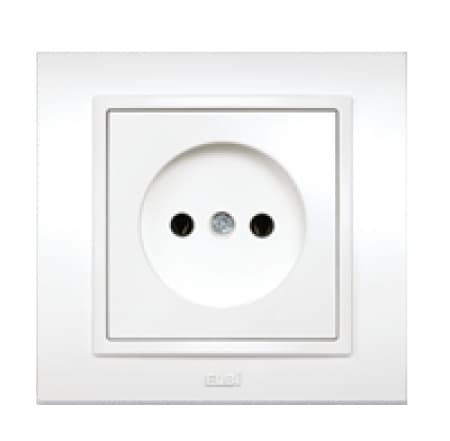 Priza simpla Zena elbi 500 010200 215, alba