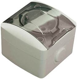 Priza euro cu capac TUNA elbi 502 0200 218Y, alba