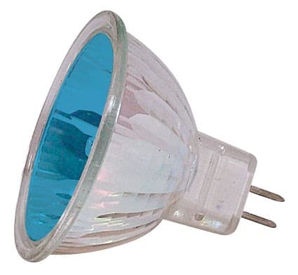 Lampa halogen HOROZ inchisa albastra 50W GU5.3 220-240V