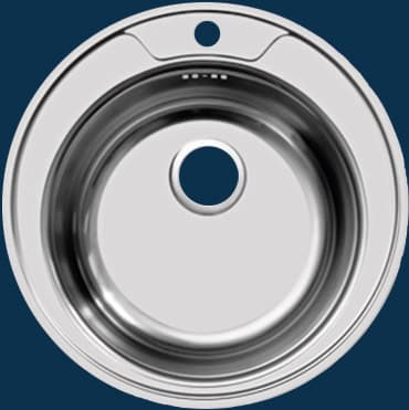 Chiuveta p/u bucatarie rotunda 480 h=160mm d0.6 mat (BKT) (DE108)