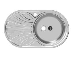 Chiuveta p/u bucatarie 480*780 h=160mm d0.6 mat (BKT) (DE114)