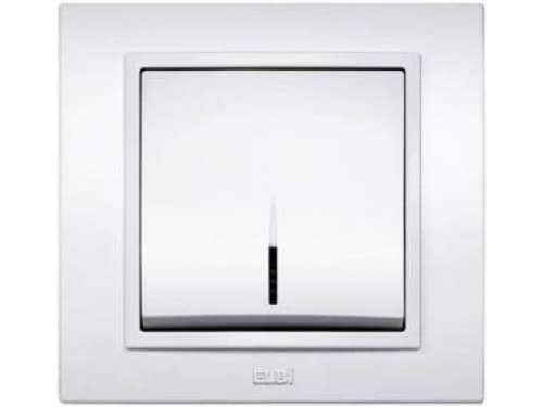 Intrerupator 1 kl cu ilum.Zena elbi 500 010200 201, alb