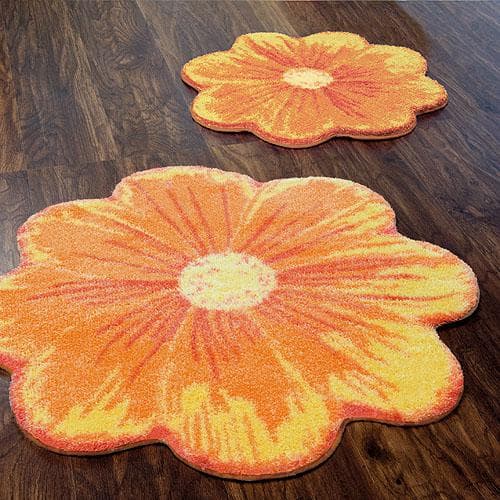 Covoras p/u baie Big Flower, orange (rotund 65 cm)